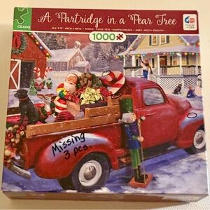 Ceaco Christmas Puzzle 1000 Piece A Partridge in a Pear Tree Holiday Puzzle